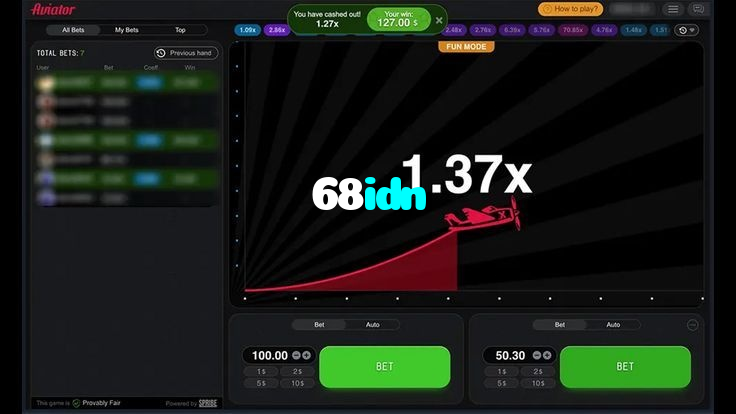 68idn casino presented on mobile device in Pakistan with slots and live games
